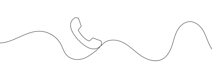 
Continuous editable line drawing of handset. One line drawing background. Vector illustration. Single line sun hat icon.