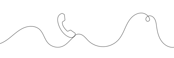 
Continuous editable line drawing of handset. One line drawing background. Vector illustration. Single line sun hat icon.