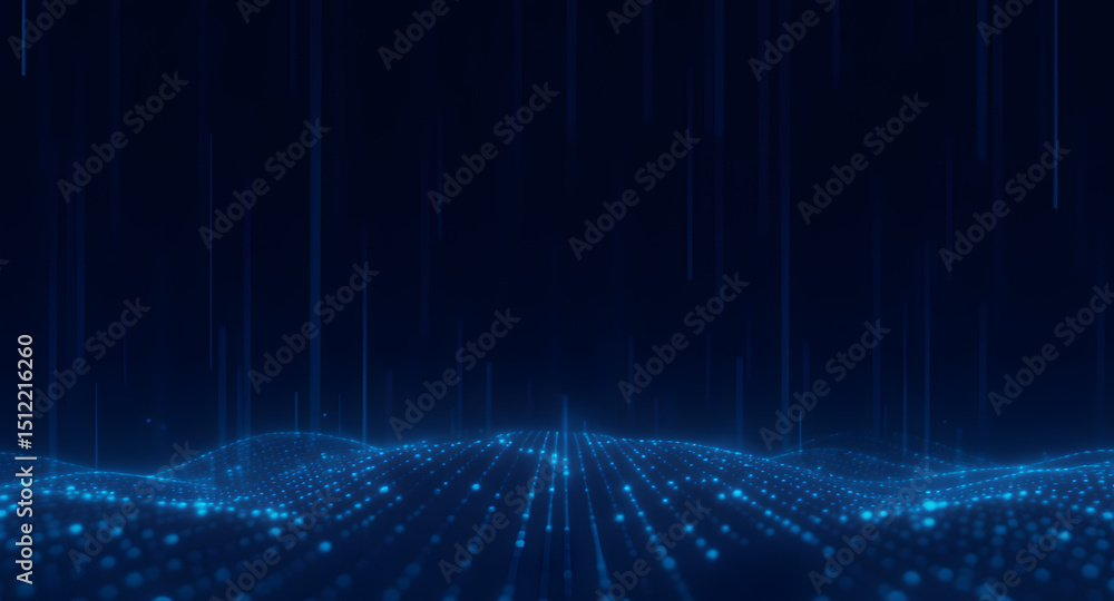 Poster abstract data flow: an abstract representation of flowing data with cascading stream on wave form, i