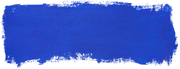 Blue block of paint isolated on transparent background