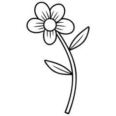 daisy flower plant icon vector