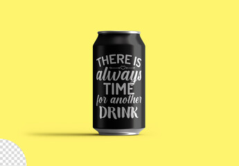 Aluminum Soda Can Mockup Isolated