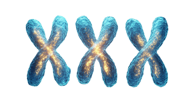 Human Chromosome XXX Trisomy X Syndrome Genetic Disorder Medical Illustration