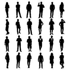 Architectural Drawings people vector illustration, side view, human person Minimal style hand drawn. Sections, Elevations, Floor Plans