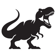Legendary Tyrannosaurus silhouette from ancient earth – Tyrannosaurus illustration – Minimalist Tyrannosaurus vector – Dinosaur silhouette

