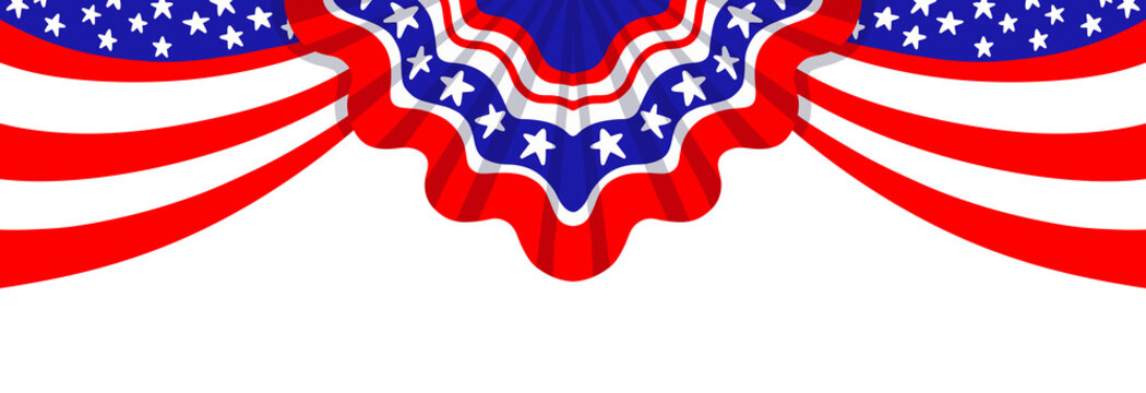 Patriotic American Flag Banner Decoration
