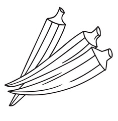 Black and White Line Art of Ornate Dagger with Curved Blade – Medieval Fantasy Weapon Digital Illustration