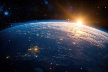 Obraz premium Stunning view of Earth from outer space