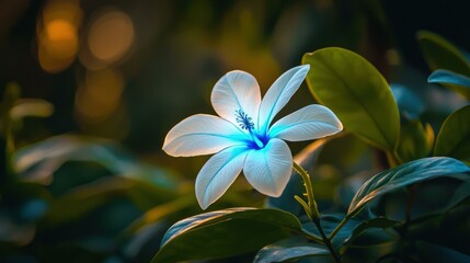 Obraz premium Luminous Flower in Twilight.