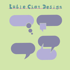 Bubble chat design set vector illustration