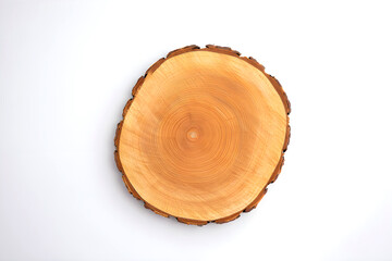 Fototapeta premium Rustic Wooden Tree Trunk with Circular Rings