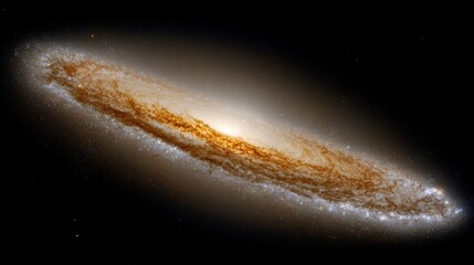 A spiral galaxy glows brightly in deep space, surrounded by countless stars and cosmic dust.