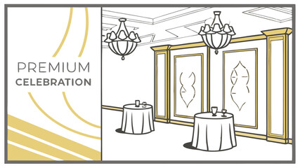 Sleek, premium celebration theme suitable for formal events or upscale branding.