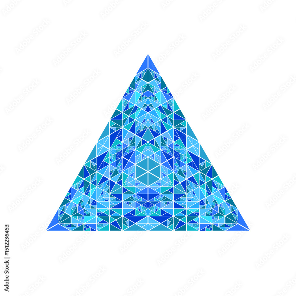 Aufkleber abstract ornate isolated triangle shape - polygonal geometrical vector element