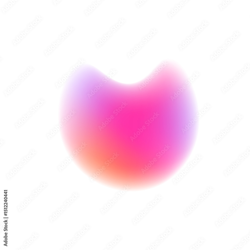 Poster blur gradient circle transparent png ball gradient. abstract pastel neon holographic blurred grainy 