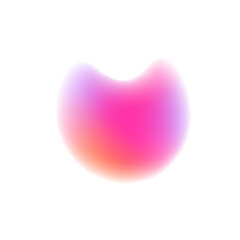 Blur gradient circle transparent PNG ball gradient. Abstract pastel neon holographic blurred grainy circle gradient on white background texture. Blurred round shapes.
