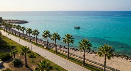 Naklejka premium view from the beach