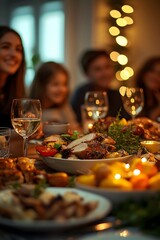 A family reunion at the dining table
