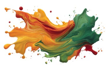 Abstract paint splash design isolated on white background
