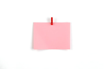 blank note paper with pin