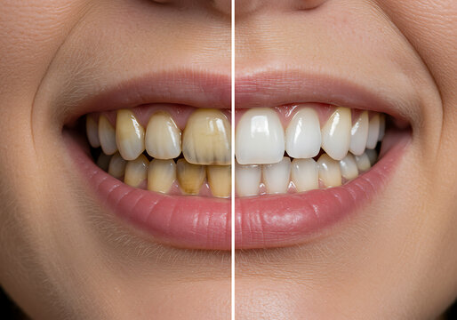 teeth whitening before-after glow up