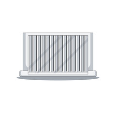 Modern home radiator for efficient indoor heating. Sleek design with vertical fins for maximum heat distribution and energy-saving warmth during cold seasons.
