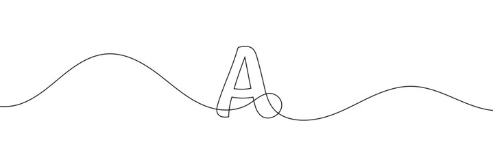 A Single line drawing of a letter j. Continuous line alphabet symbol icon. One line icon. Vector illustration.  EPS 10 .