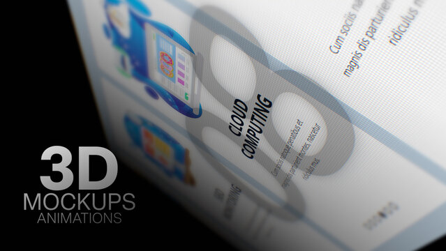 3D Mockup Camera Angle Animations (08) | Animated Screen Camera Close-Ups With Realistic Light and Depth (Drag & Drop)