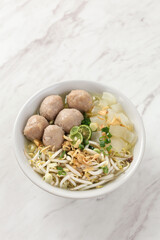 Mih Kocok Baso, Traditional Sundanese Dish of Beef Noodle Soup