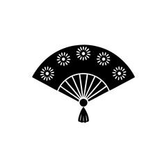 creative details Outline silhouette traditional hand fan icon vector illustration