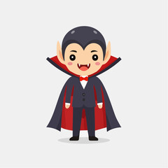 Cute Vampire Icon – Minimal Halloween Character