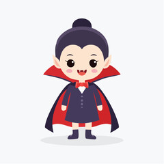 Cute Vampire Icon – Minimal Halloween Character