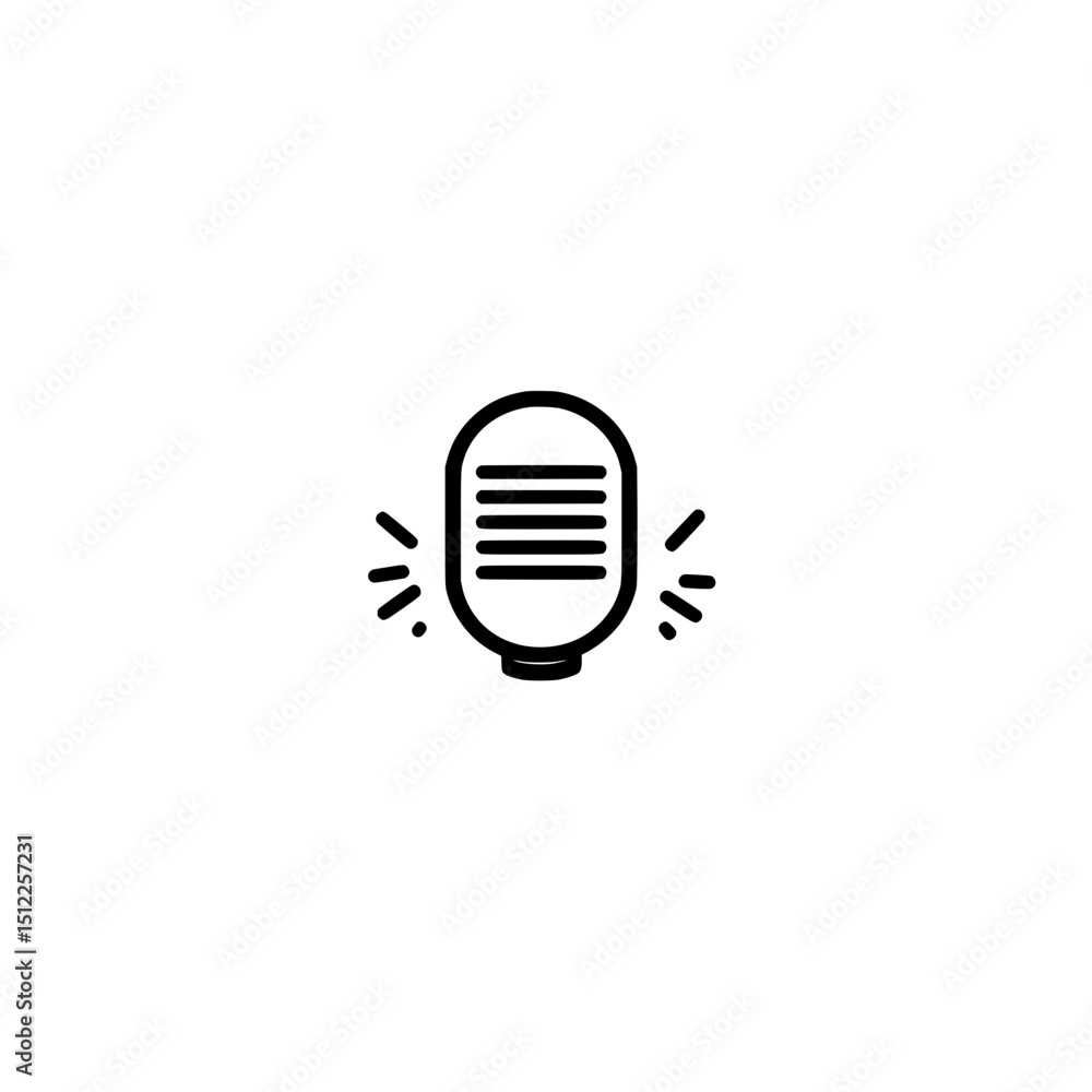 Poster voice translation icon for language interpretation and audio communication