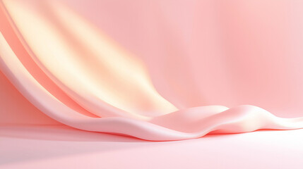 minimalistic and abstract design, characterized by a soft gradient background that transitions smoothly from pastel peach to light pink.