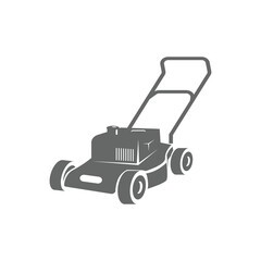 Isolated Lawn Mower or Cutter Grass for Machine Product or Home Service Illustration Design