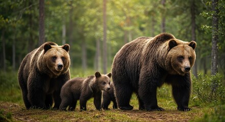 Ayı, hayvan, kahverengi, vahşi, kahverengi ayı,ayı ailesi,yavru ayı,anne ayı, yaban hayatı, boz ayı, doğa