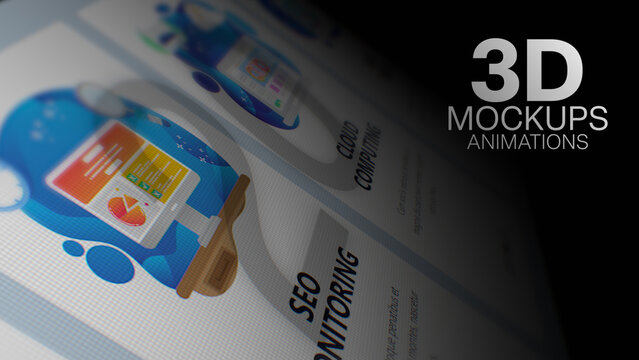 3D Mockup Camera Angle Animations (20) | Animated Screen Camera Close-Ups With Realistic Light and Depth (Drag & Drop)