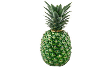 Fototapeta premium Fresh tropical pineapple fruit closeup isolated on transparent background