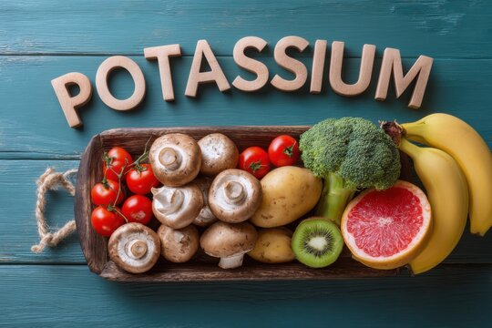 Potassium text Healthy Eating Lifestyle