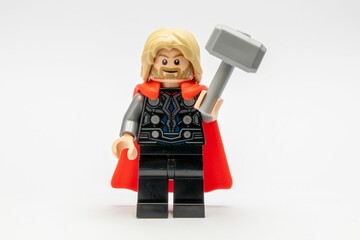 Obraz premium Thor with his famous hammer Mjolnir