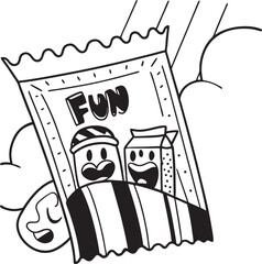 vector illustration of a cartoon tourist