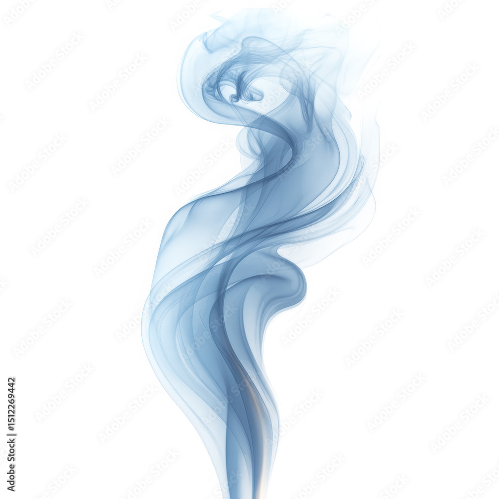 Poster abstract blue smoke background design element for overlay effect and design decoration on transparen