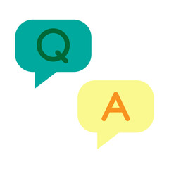 Q&A Session Vector Flat Icon Design