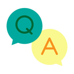 Question and Answer Vector Flat Icon Design