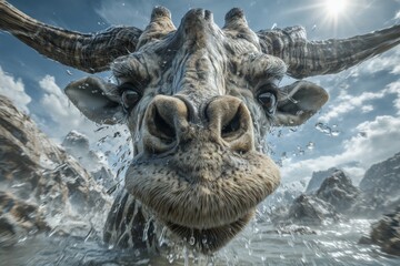 A 3D-rendered wildlife reserve features digital animals roaming freely within a fully modeled ecosystem to demonstrate conservation efforts in action