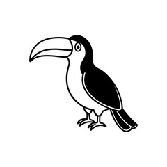 Vector illustration of Toucan silhouette 