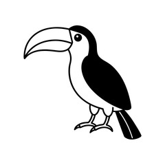 Vector illustration of Toucan silhouette 