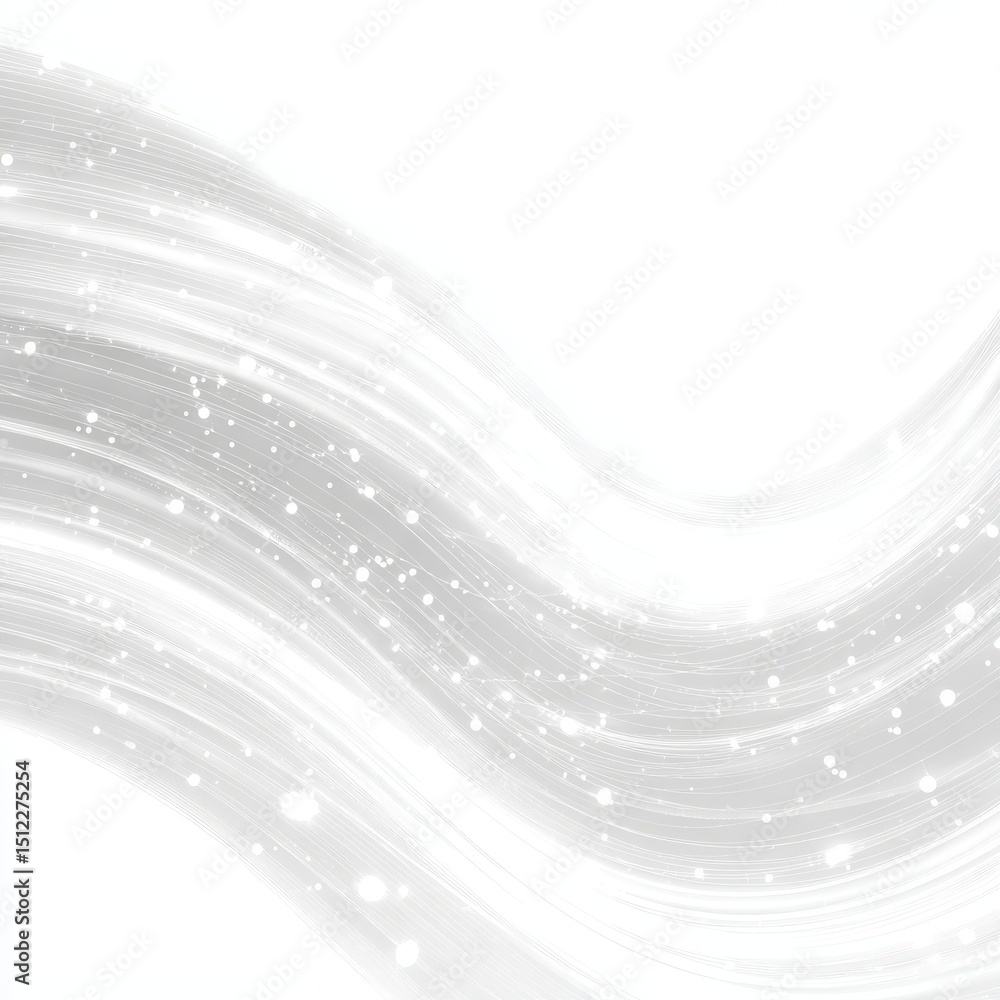 Poster the modern dynamic sound stream is characterized by a flow of many lines, flowing particles, abstrac
