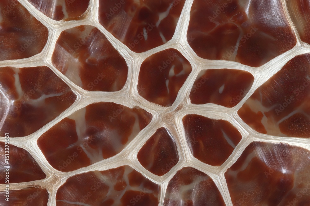 Poster a close-up view of a tortoise shell highlights its distinctive patterns and organic textures