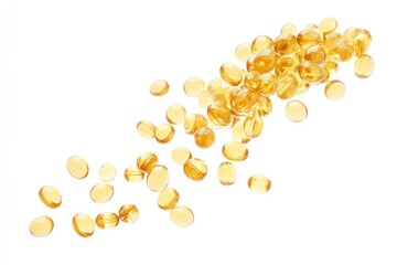 A cascade of antibiotic capsules falling gracefully, showcasing their medical importance with a focus on precision and clarity.